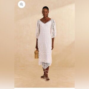 FARM RIO WHITE DRESS XS